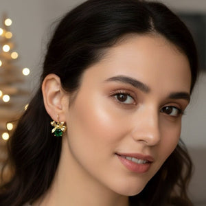 Cadeaux - Cofanetto regalo Natale Verde – Collana + Orecchini Artigianali Made in Italy - OE!