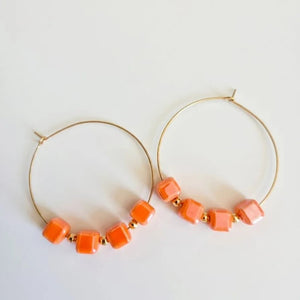 CAMPARI ORANGE - Cerchi con cubi in ceramica vietrese - OE!