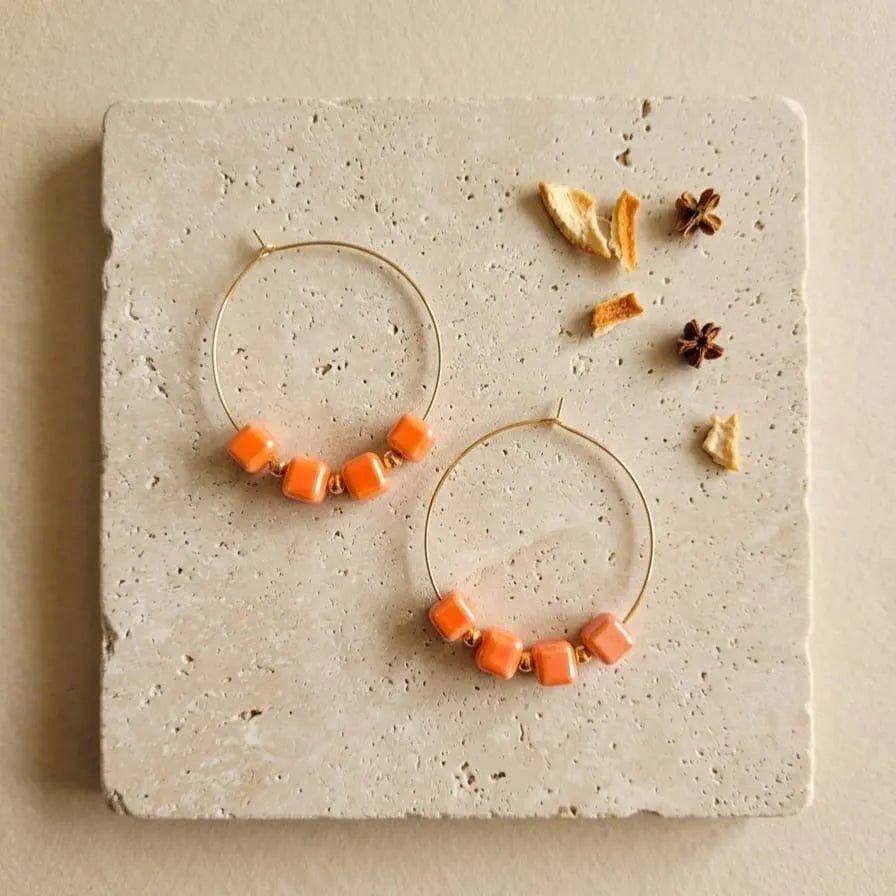 CAMPARI ORANGE - Cerchi con cubi in ceramica vietrese - OE!