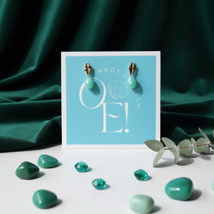Capri Green Elegance – Orecchini pendenti con crisoprasio - OE!