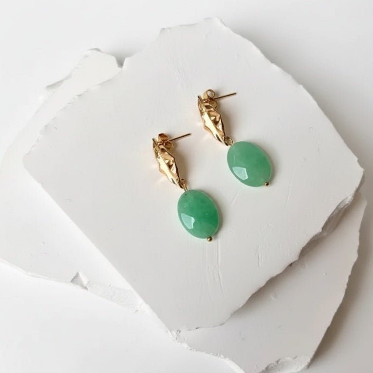 Capri Green Elegance – Orecchini pendenti con crisoprasio - OE!