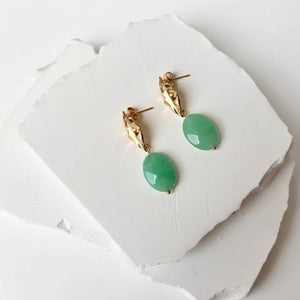 Capri Green Elegance – Orecchini pendenti con crisoprasio - OE!