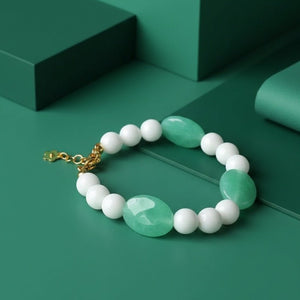 Capri Light – Bracciale in cristalli bianchi e crisoprasio - OE!