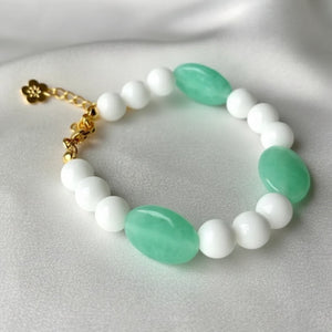 Capri Light – Bracciale in cristalli bianchi e crisoprasio - OE!