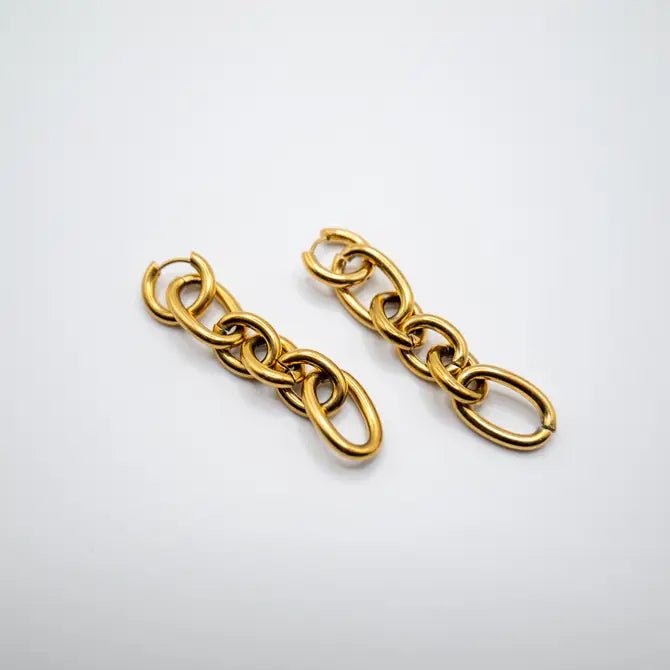 CHAIN - orecchini oro catena - OE!