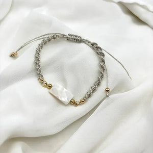 COASTAL SANDS – Bracciale in corda e madreperla - OE!