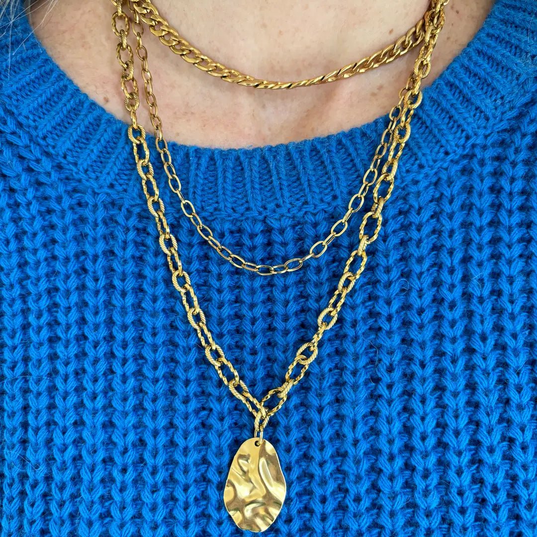 COLLANA A CATENA PLACCATA IN ORO 18K A STRATI - OE!