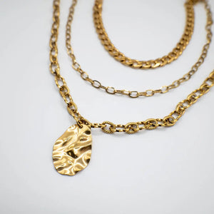 COLLANA A CATENA PLACCATA IN ORO 18K A STRATI - OE!