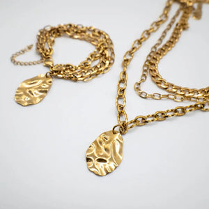 COLLANA A CATENA PLACCATA IN ORO 18K A STRATI - OE!