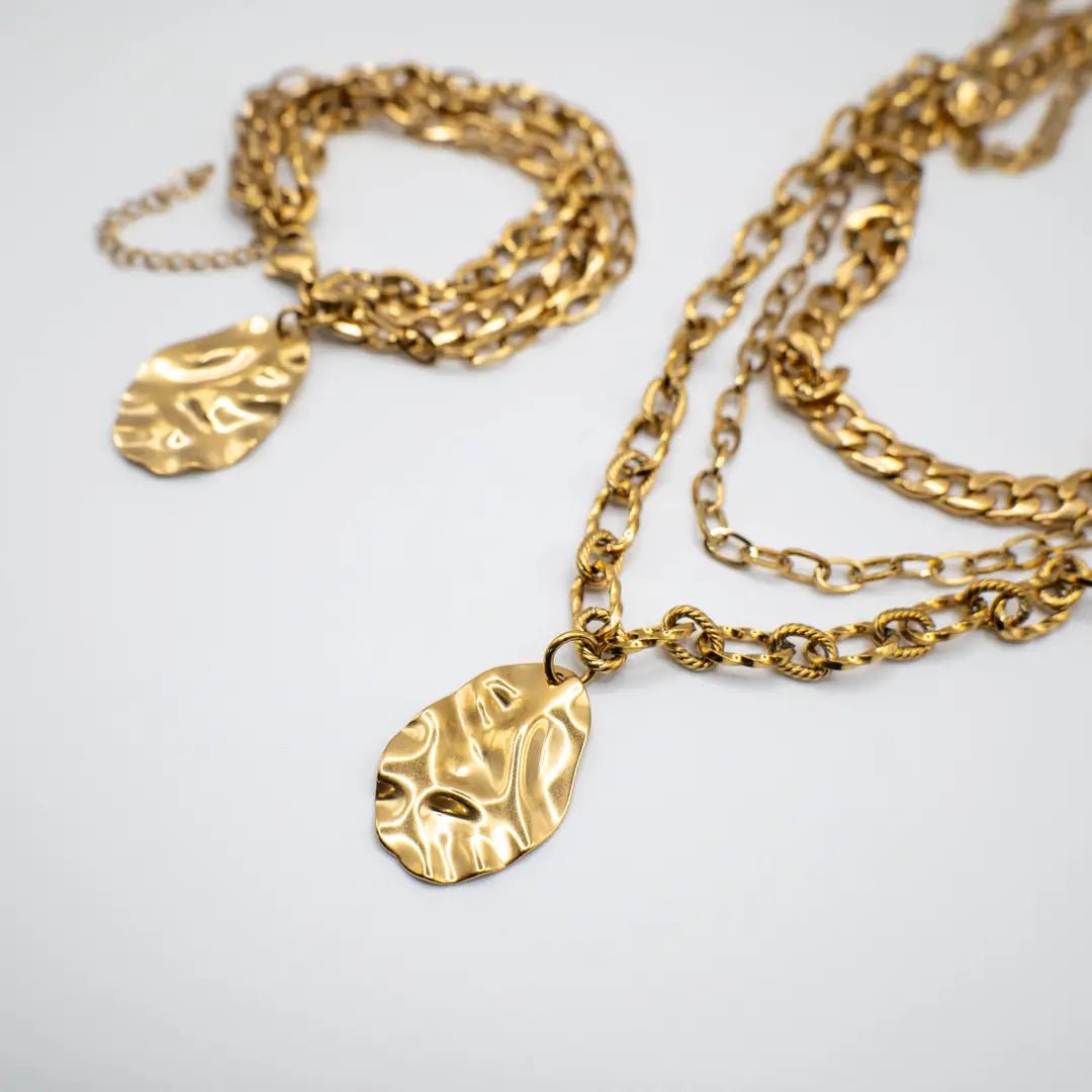 COLLANA A CATENA PLACCATA IN ORO 18K A STRATI - OE!