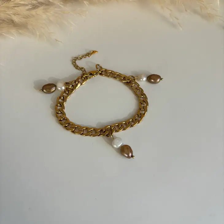Comprensione - Bracciale snake con perle - OE!