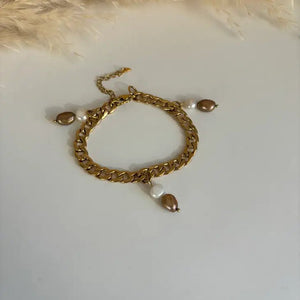 Comprensione - Bracciale snake con perle - OE!