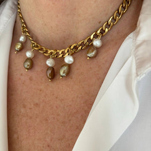 Comprensione - Collana snake con perle - OE!