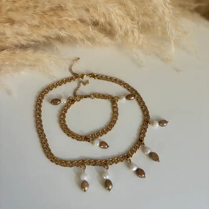 Comprensione - Collana snake con perle - OE!