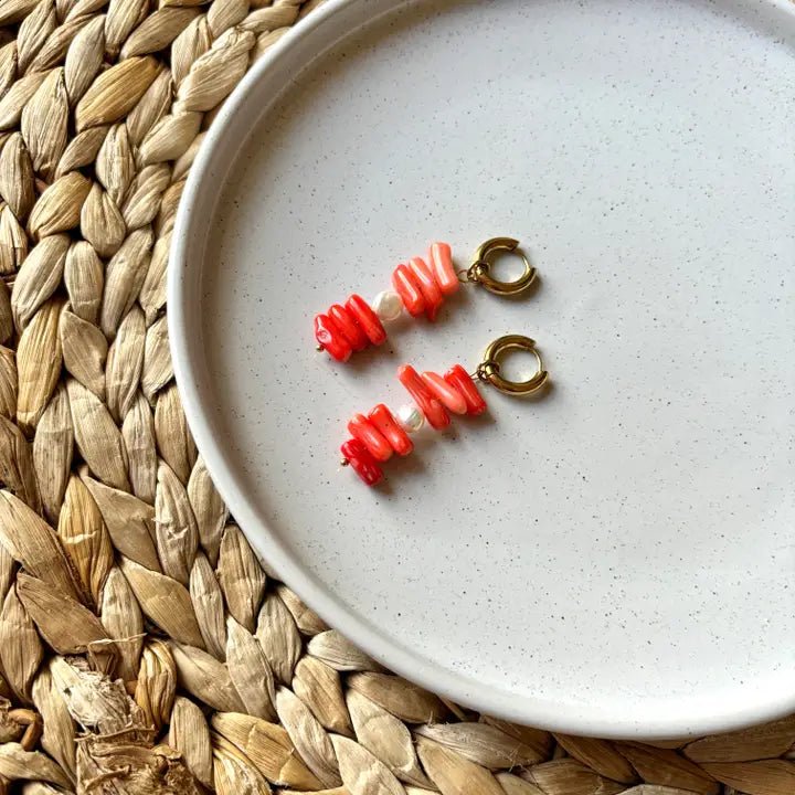 COSMOPOLITAN - cerchi con corallo bamboo rosso del Mar Rosso - OE!