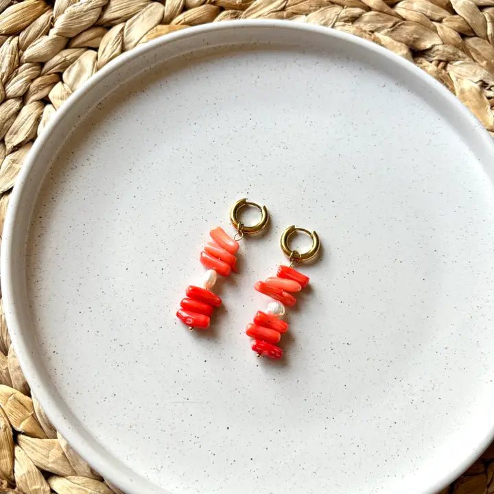 COSMOPOLITAN - cerchi con corallo bamboo rosso del Mar Rosso - OE!