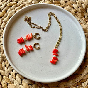 COSMOPOLITAN - cerchi con corallo bamboo rosso del Mar Rosso - OE!