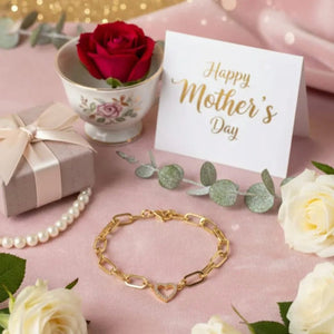 Cuore di mamma bracciale artigianale placcato oro 18k made in Italy - OE!