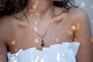 DUO PURPLE - Collana a catena con ametista - OE!