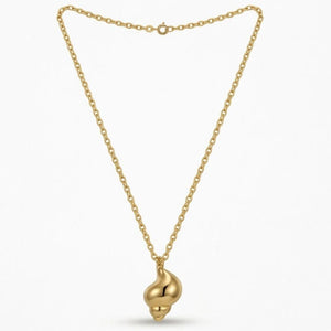 Eco collana lunga con conchiglia placcata oro - OE!