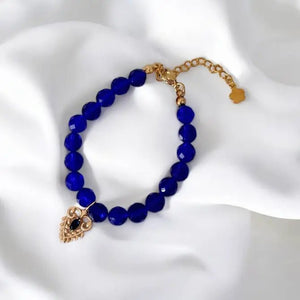 Electric Delight bracciale perline cristallo blu elettrico