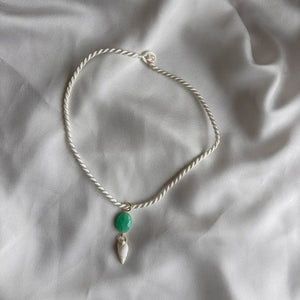 Emerald Capri – Collana in corda e crisoprasio - OE!