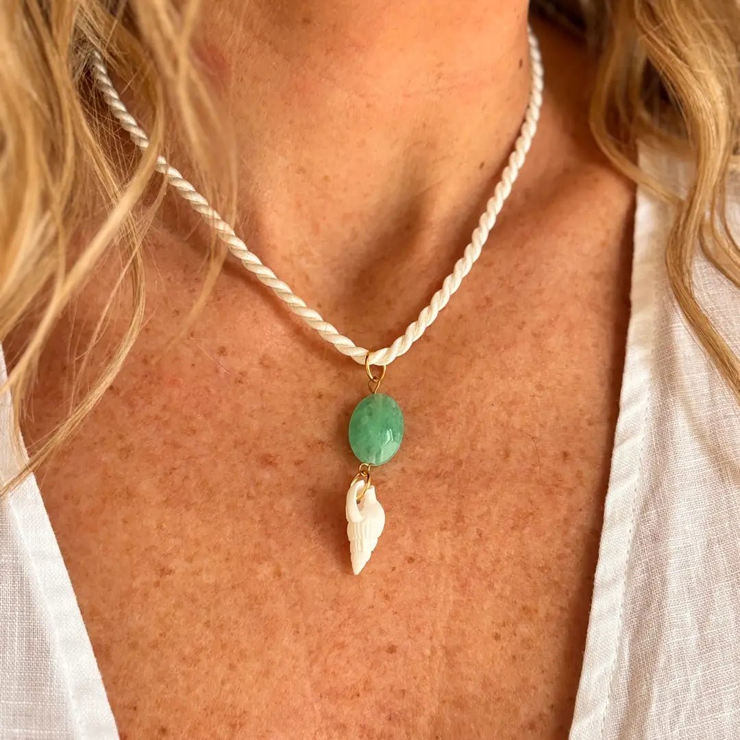 Emerald Capri – Collana in corda e crisoprasio - OE!