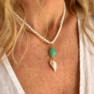 Emerald Capri – Collana in corda e crisoprasio - OE!