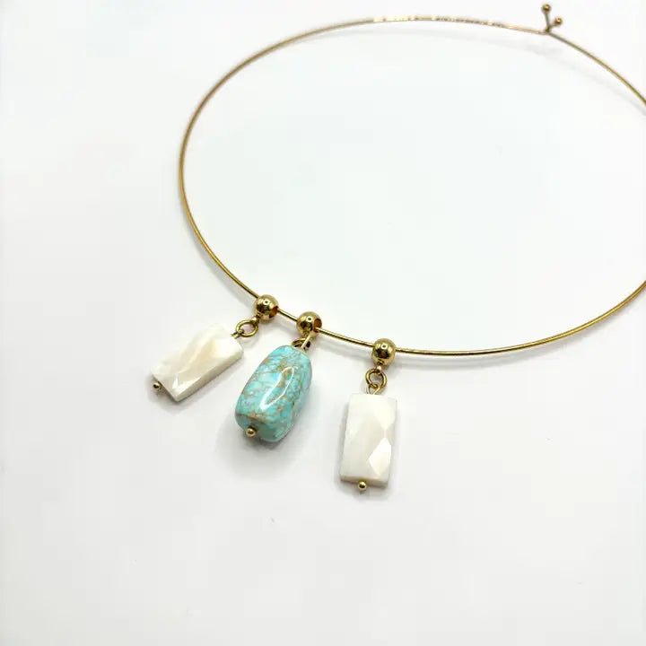 ENERGY – collana rigida in acciaio inossidabile placcato oro 18K - OE!