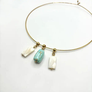 ENERGY – collana rigida in acciaio inossidabile placcato oro 18K - OE!