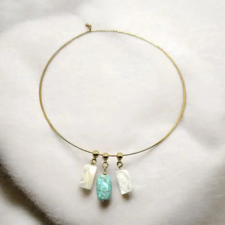 ENERGY – collana rigida in acciaio inossidabile placcato oro 18K - OE!