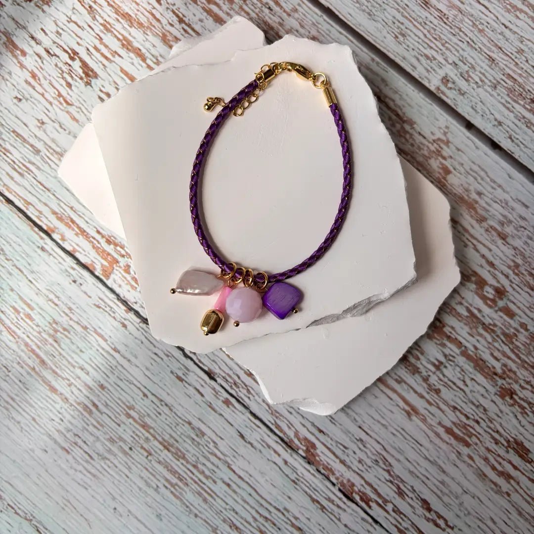 Estate Addosso Viola – Bracciale in corda con charm - OE!