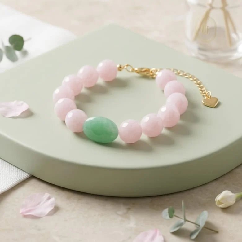 Eternal Spring bracciale con cristalli rosa e crisoprasio