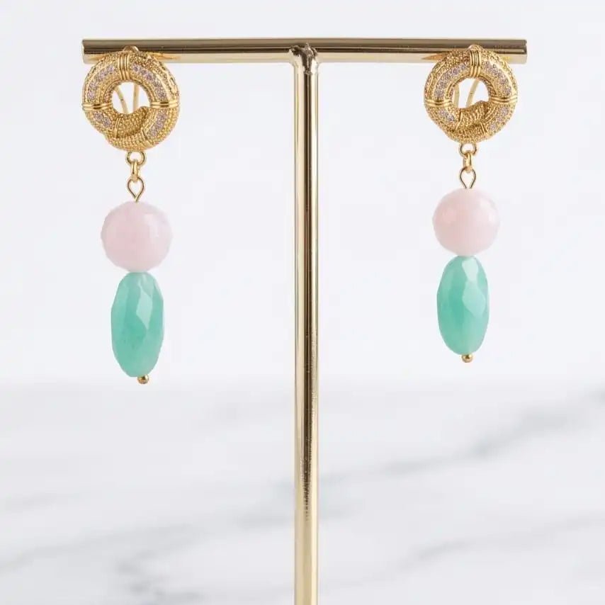 Eternal spring orecchini artigianali con chiusura a scatto