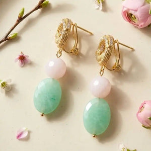 Eternal spring orecchini artigianali con chiusura a scatto