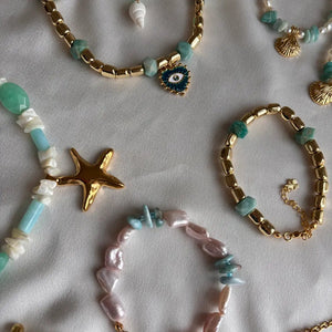 Eye of the Sea – Bracciale con pietre di ematite e amazzonite - OE!