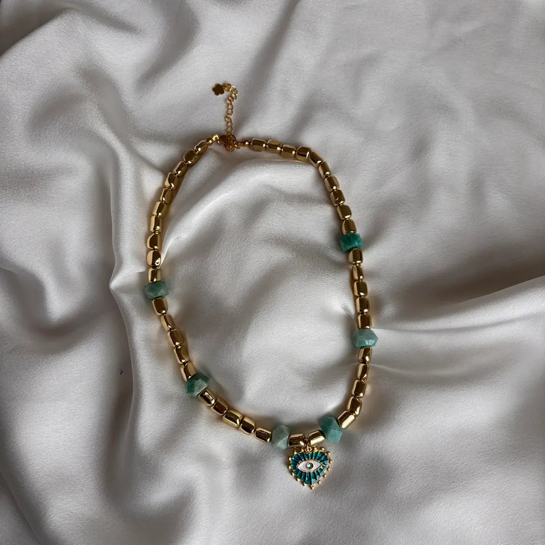 Eye of the Sea – Collana con pietre di ematite e amazzonite - OE!