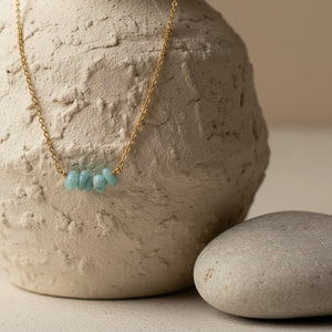 FRAMMENTI MARINI VERDE - Collana con chips di amazzonite - OE!