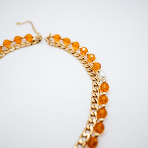 FUOCHI D'ARTIFICIO - Collana catena e cristalli - OE!