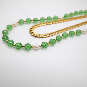 FUOCHI D'ARTIFICIO - Collana catena e cristalli - OE!