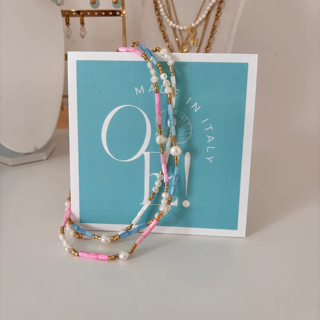 GIOIA – Collana colorata con perle d’acqua dolce - OE!
