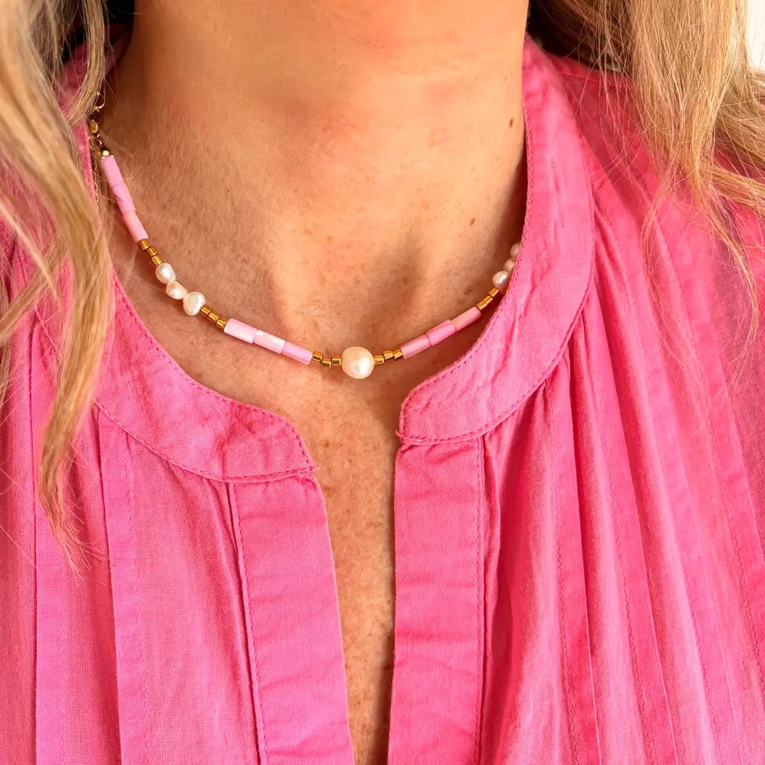 GIOIA – Collana colorata con perle d’acqua dolce - OE!