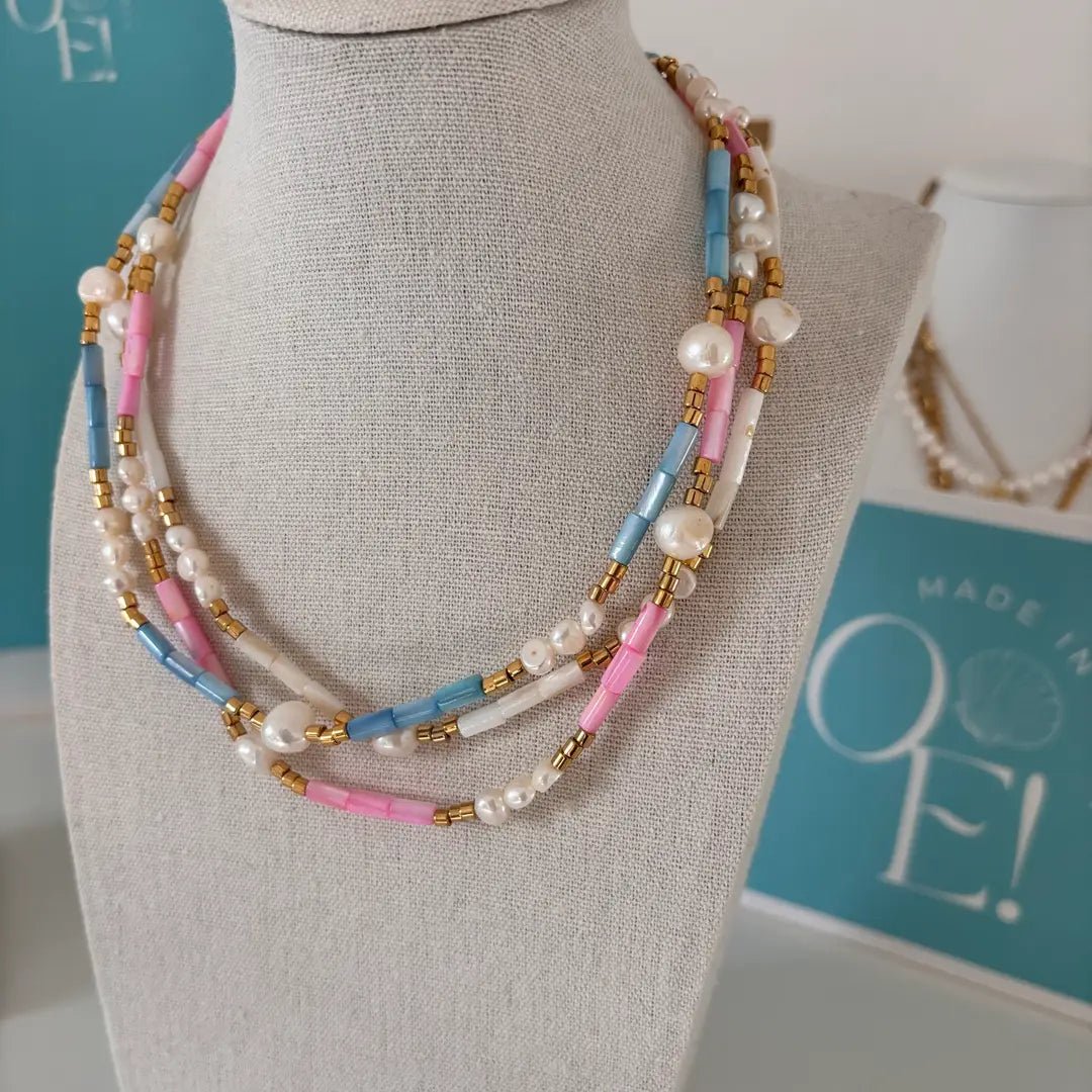 GIOIA – Collana colorata con perle d’acqua dolce - OE!