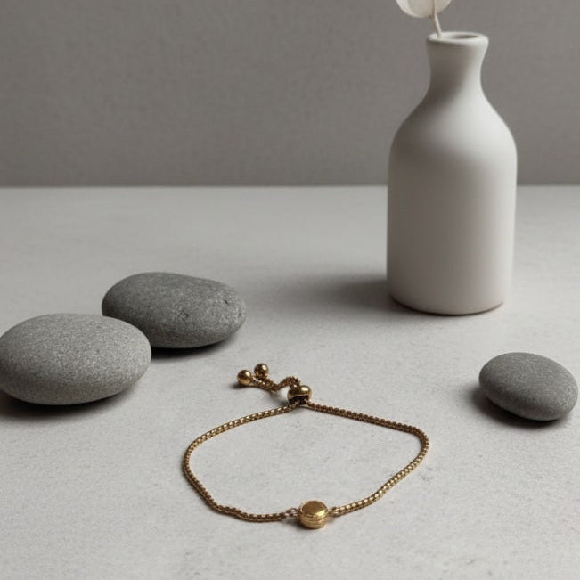 Glamline bracciale Oro 18k - Gioiello Artigianale Made in Italy in Acciaio Inossidabile - OE!