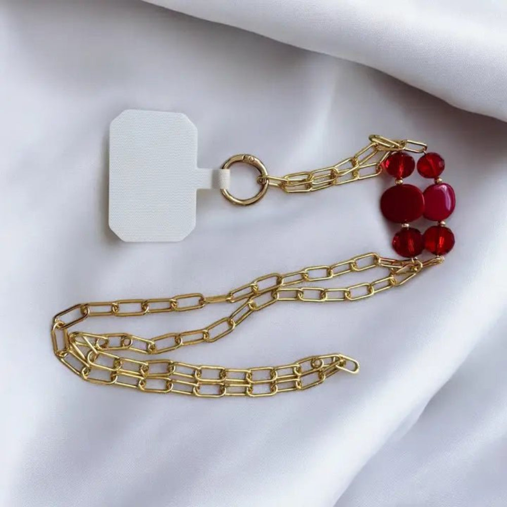 GOLD PLATED CHAIN PHONE STRAP - OE!