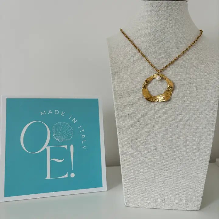 GOLDEN SUMMER – Collana con pendente in oro e perla - OE!