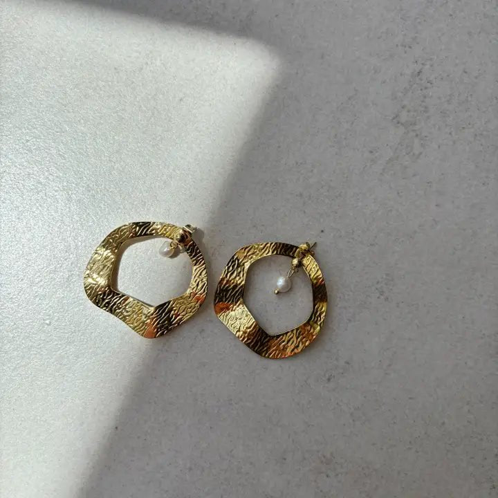 GOLDEN SUMMER – Orecchini 2in1 in oro e perle - OE!