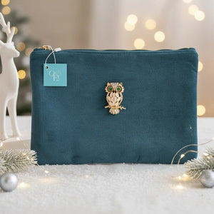 GUFO - Pochette Velluto con Spilla gioiello - Artigianale Made in Italy - OE!