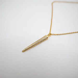 HORN OF NAPLES – COLLANA ORO CON PENDENTE IN ZIRCONIA - OE!