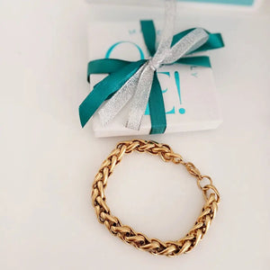 LEGAMI – BRACCIALE A CATENA PIATTA PLACCATO ORO 18K - OE!